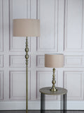 Dar Lighting Alicante Ball Table Lamp with antique brass base, UK version