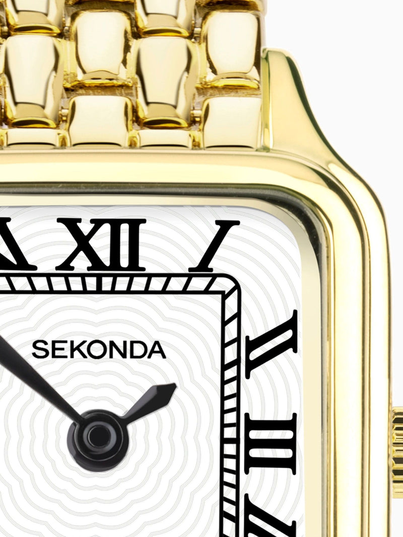 Sekonda Gold Monica analog gold tone watch 30mm (British brand)