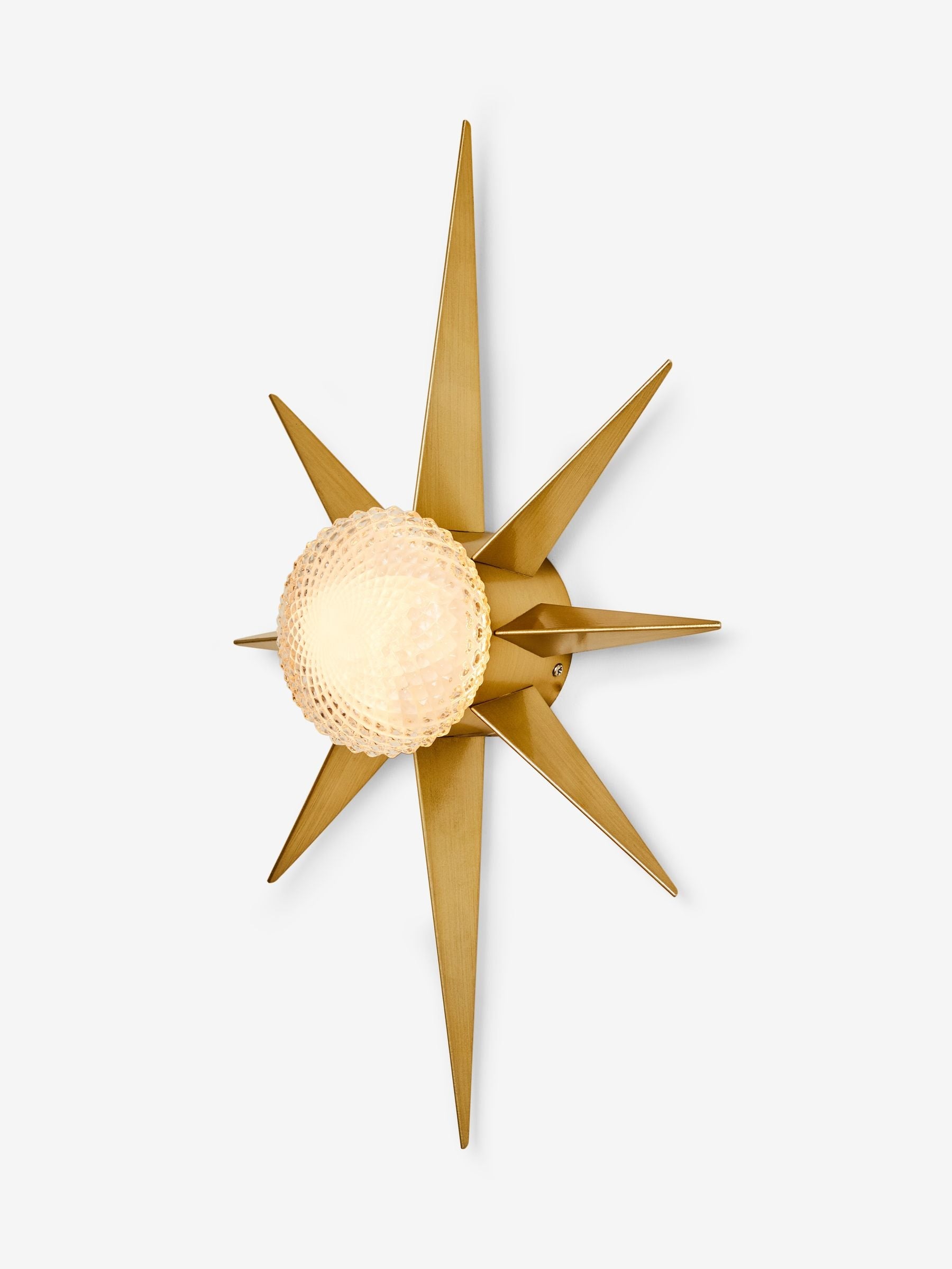 Rockett St George gold starburst wall light 50cm, imported from the UK