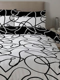 Copenhagen Home Monochrome Pablo duvet cover and pillowcase set - British product