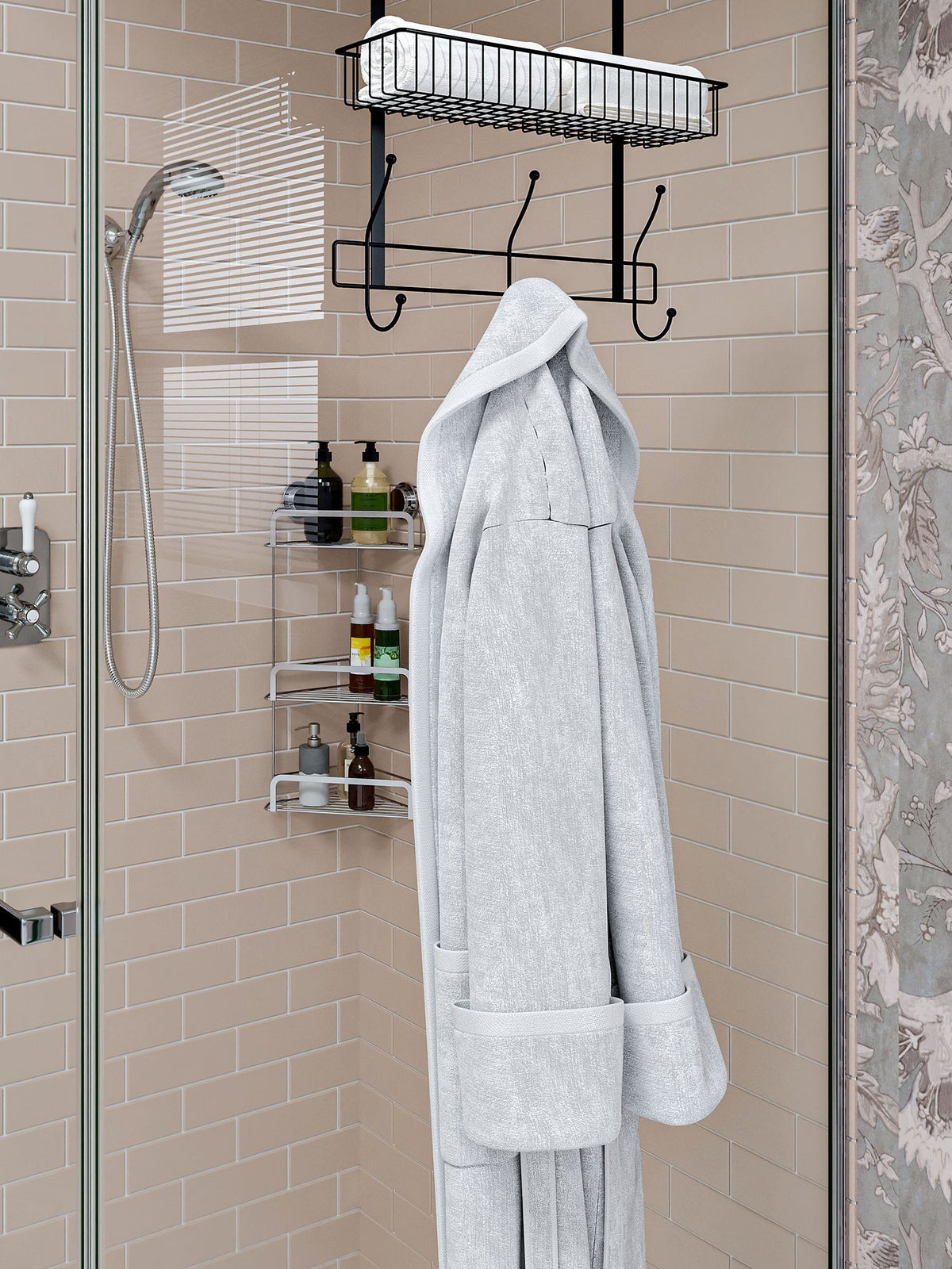 Croydex Black Hook Over Door Large Caddy