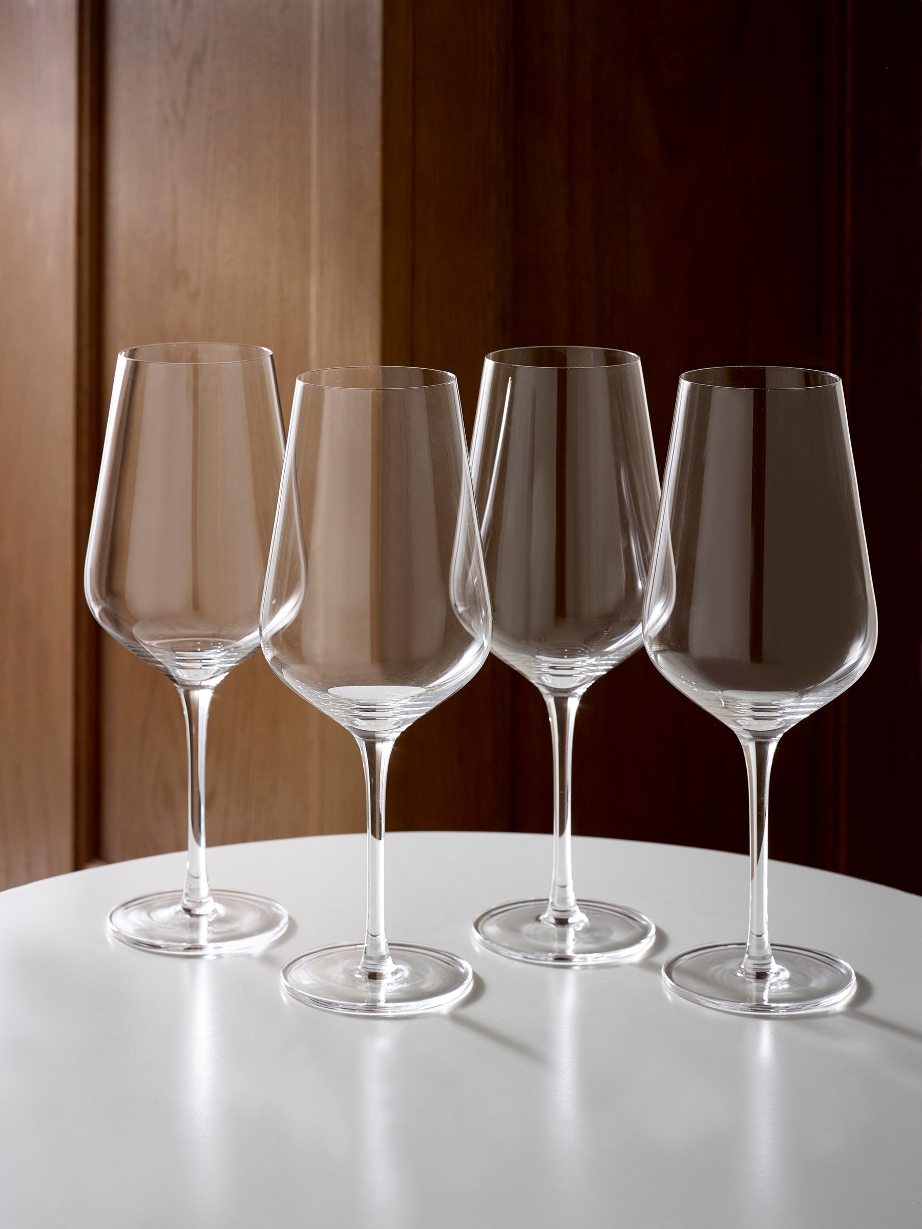 Belgravia clear crystal white wine glasses set of 4 (British brand)