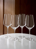 Belgravia clear crystal white wine glasses set of 4 (British brand)
