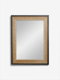 Bronx dark natural rectangular wall mirror 83cm x 63cm - British product