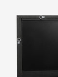 Bronx dark natural rectangular wall mirror 83cm x 63cm - British product