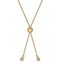 Ted Baker gold tone clear crystal drawstring adjustable bracelet 21cm (British brand)