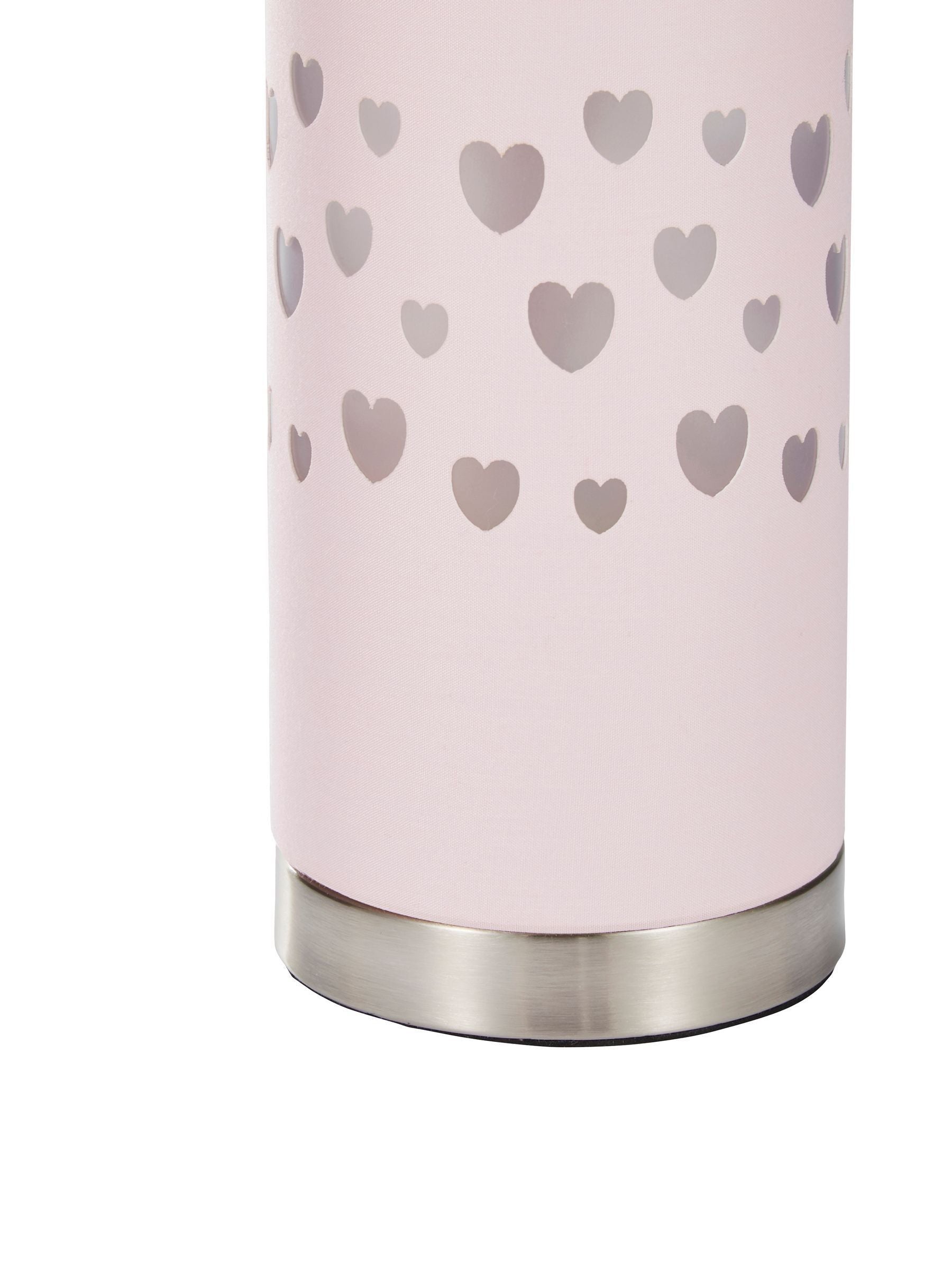 Glow pink hearts laser cut LED table lamp (British brand)