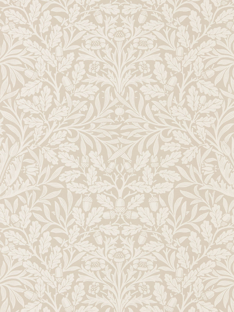 Morris & Co. Cream Pure Acorn wallpaper 10.05m, imported from the UK
