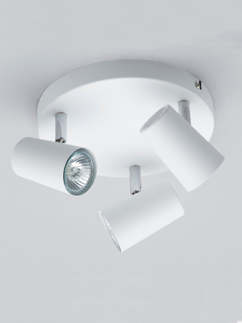 BHS Silver Harvey 3-light flush spotlight ceiling light, imported from the UK