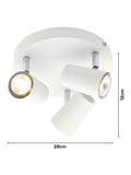 BHS Silver Harvey 3-light flush spotlight ceiling light, imported from the UK