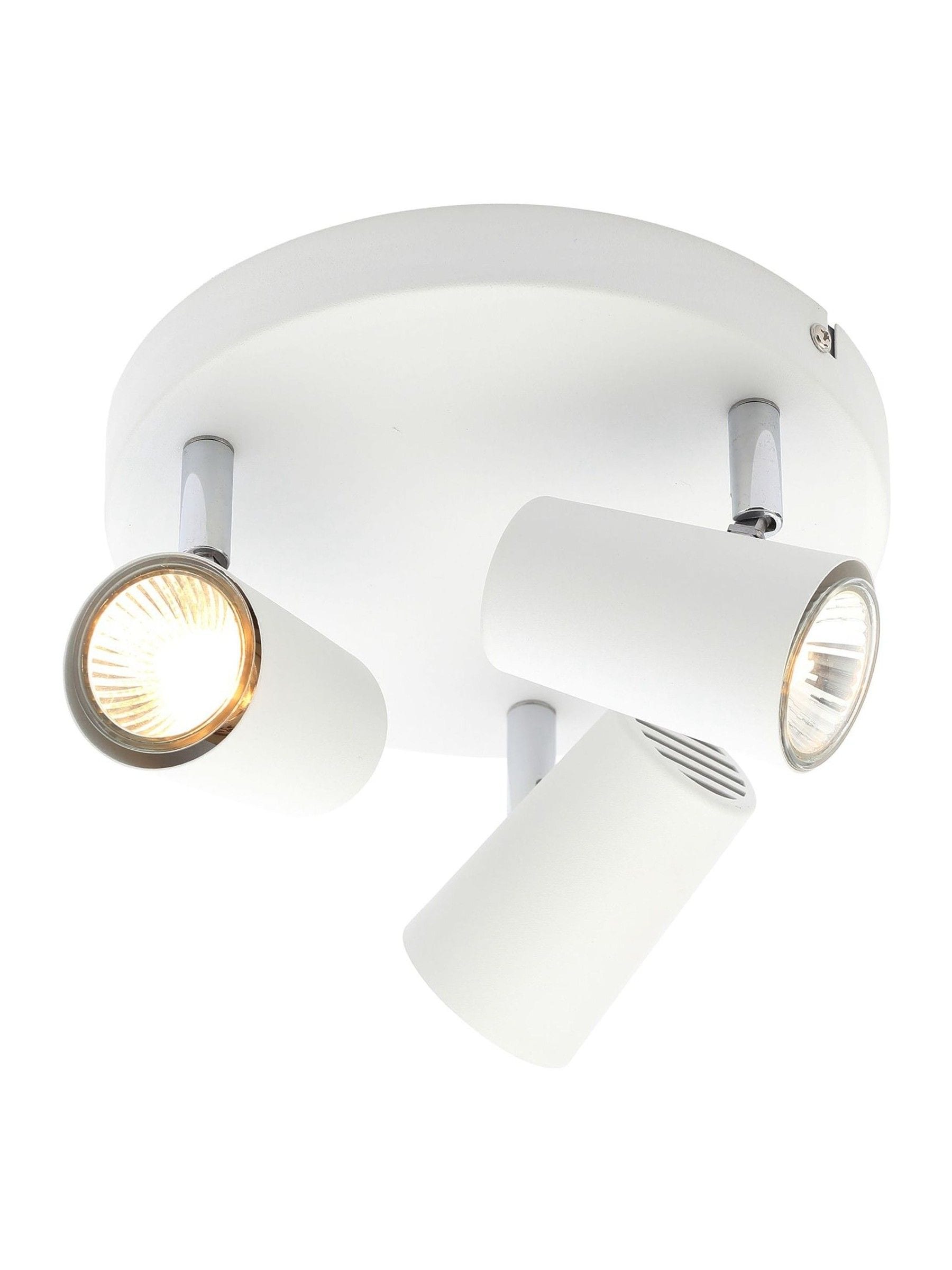 BHS Silver Harvey 3-light flush spotlight ceiling light, imported from the UK