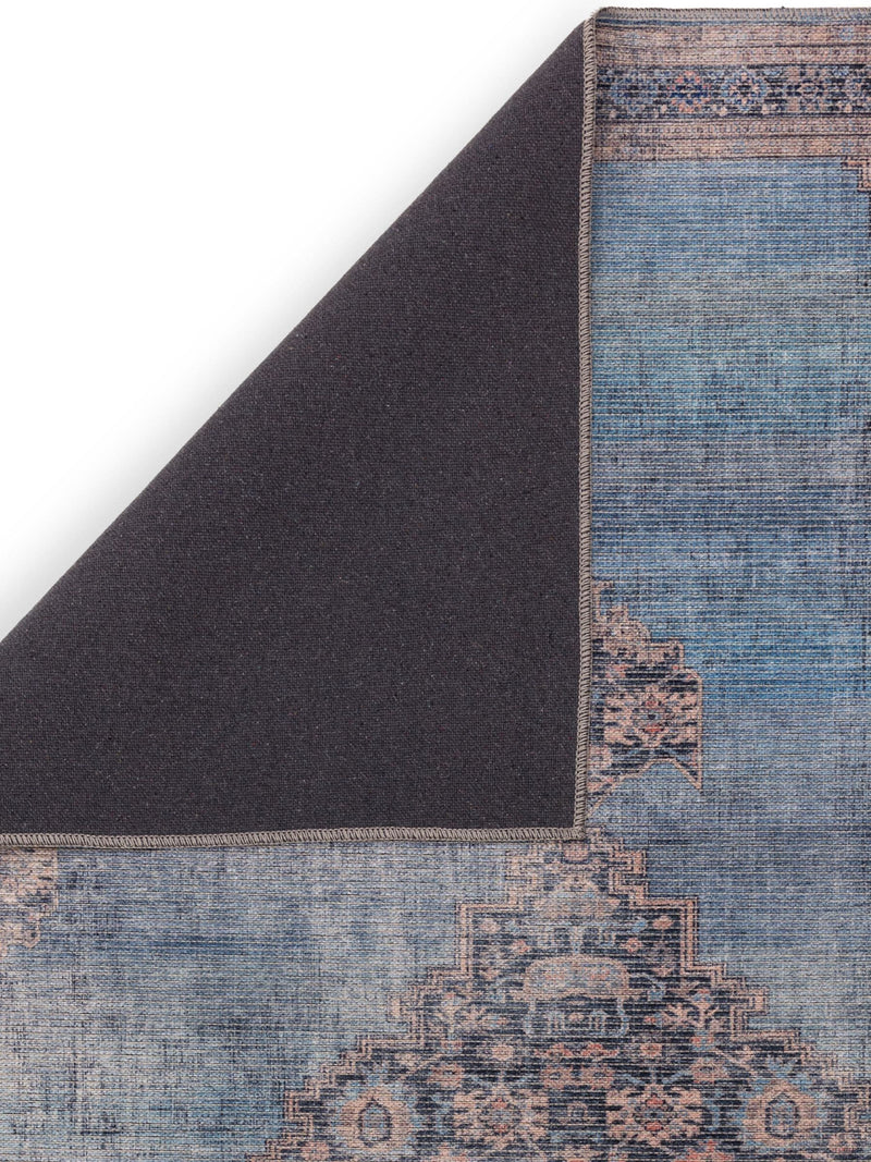 Asiatic Rugs Blue Kaya Dana washable rug, imported from the UK