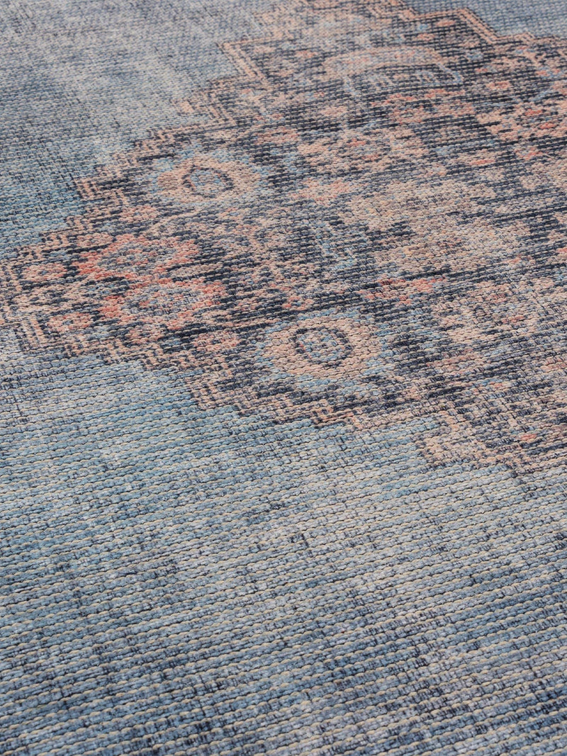 Asiatic Rugs Blue Kaya Dana washable rug, imported from the UK