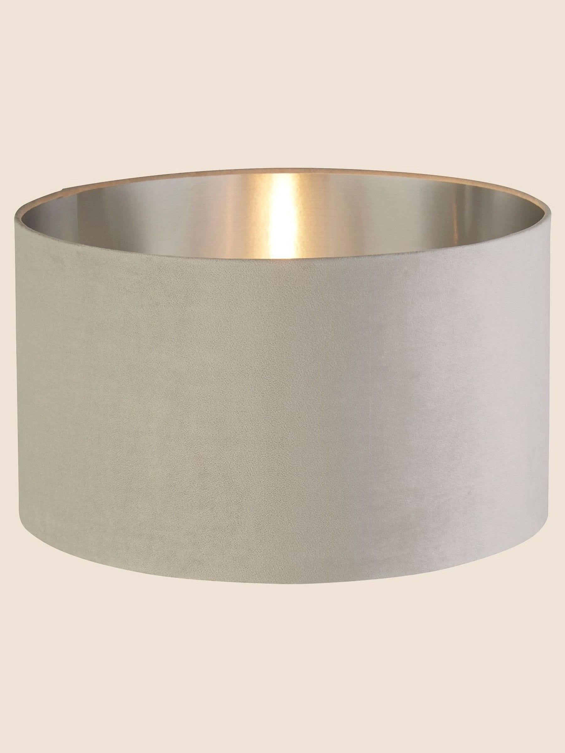 Searchlight Josie light grey velvet ceiling shade, UK version