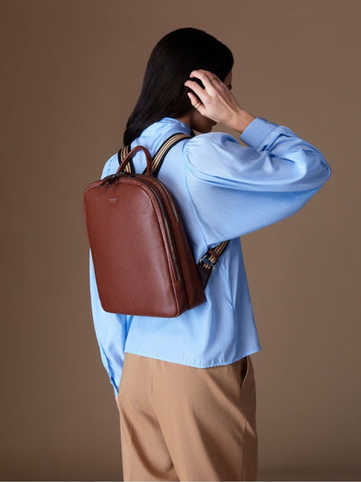 Next Osprey London The Chiswick Tan Brown Leather Backpack- Buy online at McGrocer