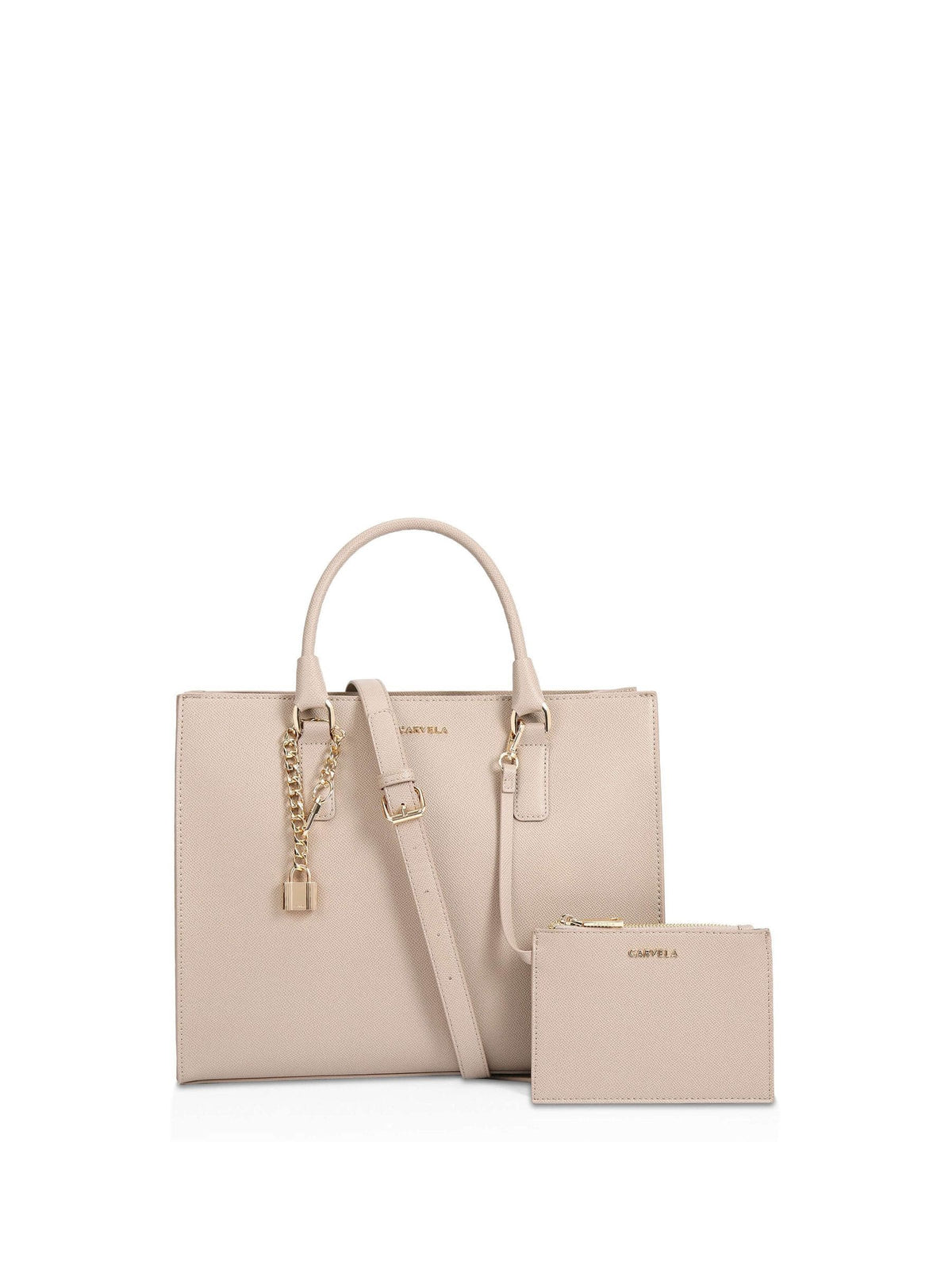 Carvela taupe Latte bag medium mini, imported from the UK