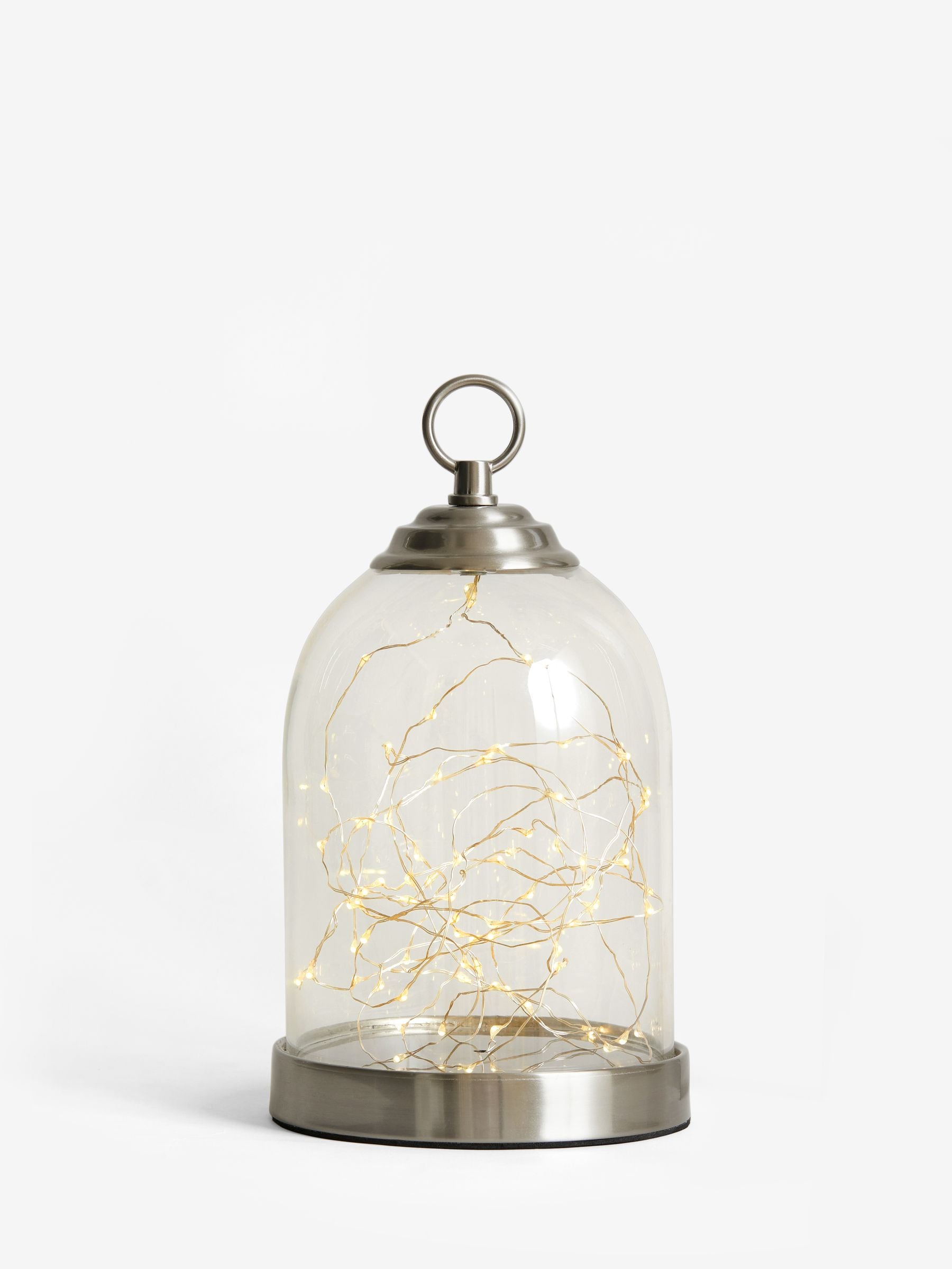 Cloche light brushed chrome 25cm height - British product