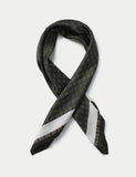 Green circle print scarf in polyester, UK version