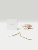 18k gold plated drop earrings with cubic zirconia, imported from the UK