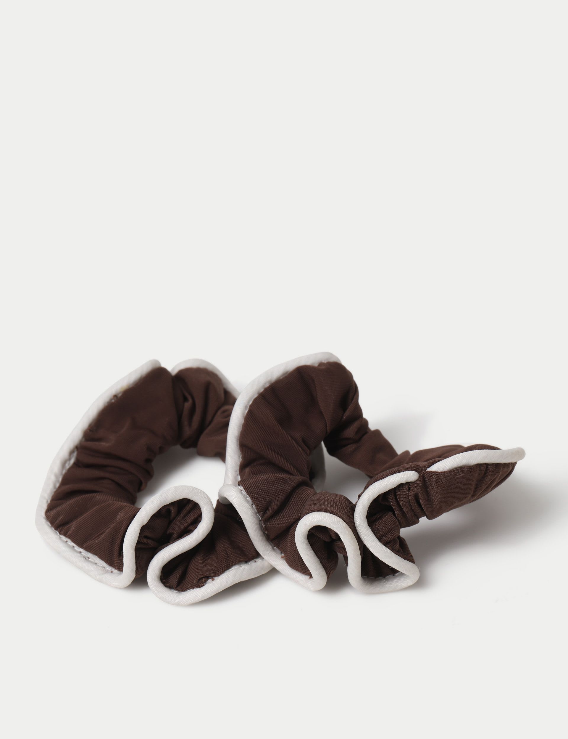 Brown mini scrunchies set 2 pack, imported from the UK