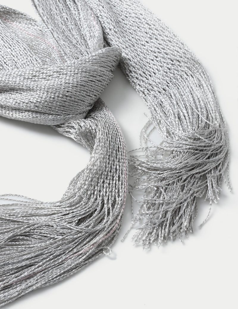 M&S metallic tassel scarf woven polyester - British product