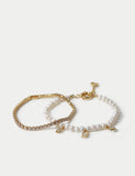 18k gold plated pearl bracelet, UK version