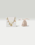 18k gold plated heart charm necklace with pearl (British brand)