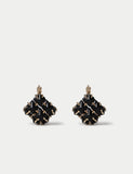 Per Una black faceted hoop earrings, UK version