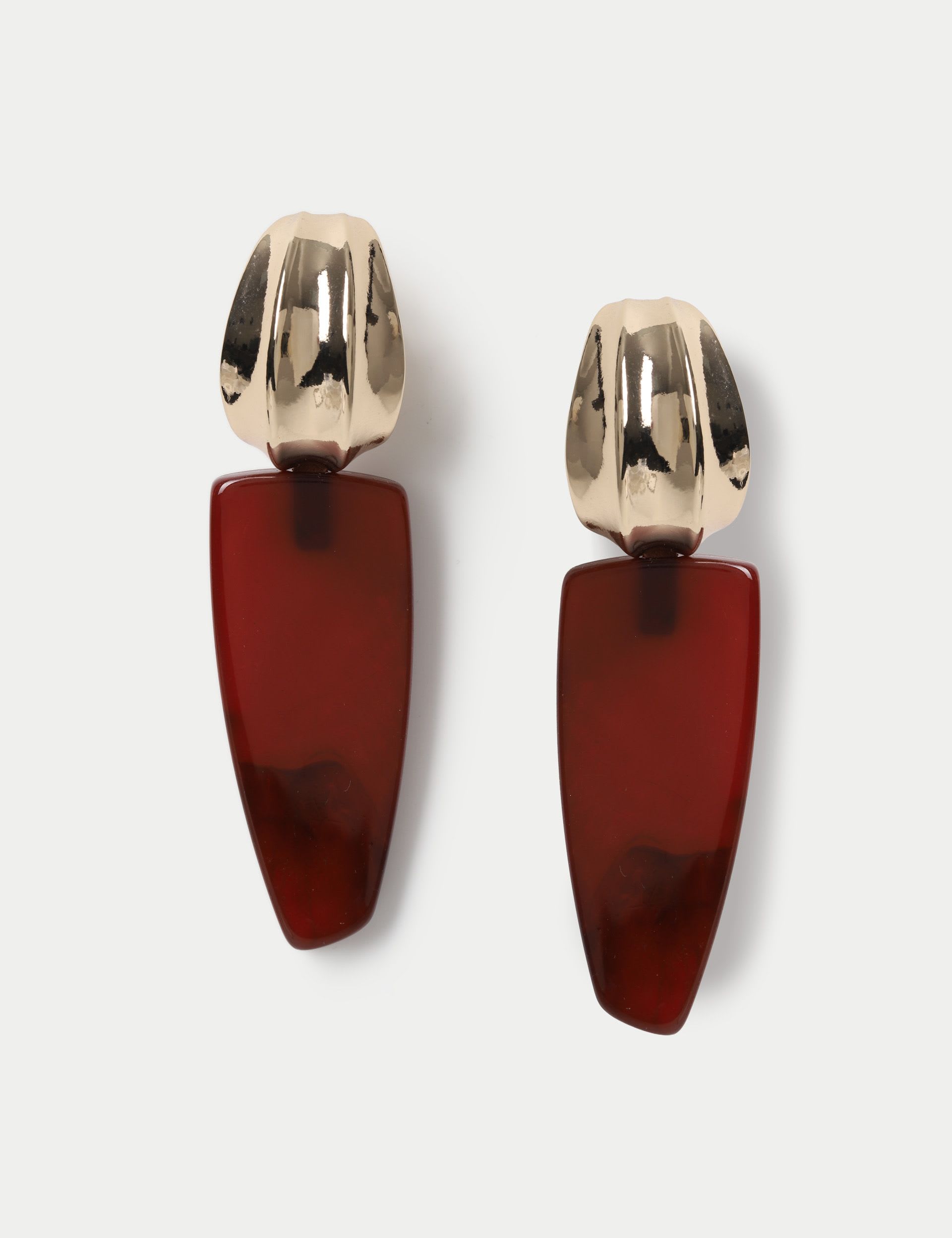 Textured resin drop earrings, UK version