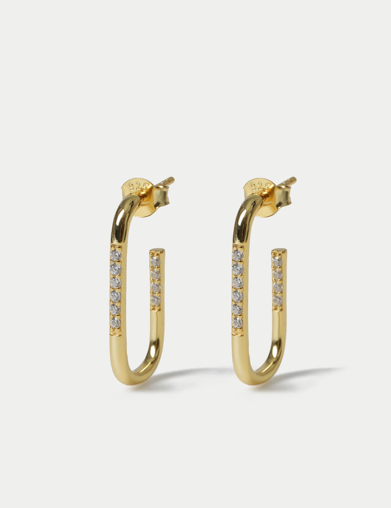 Gold plated sterling silver earrings, imported from the UK