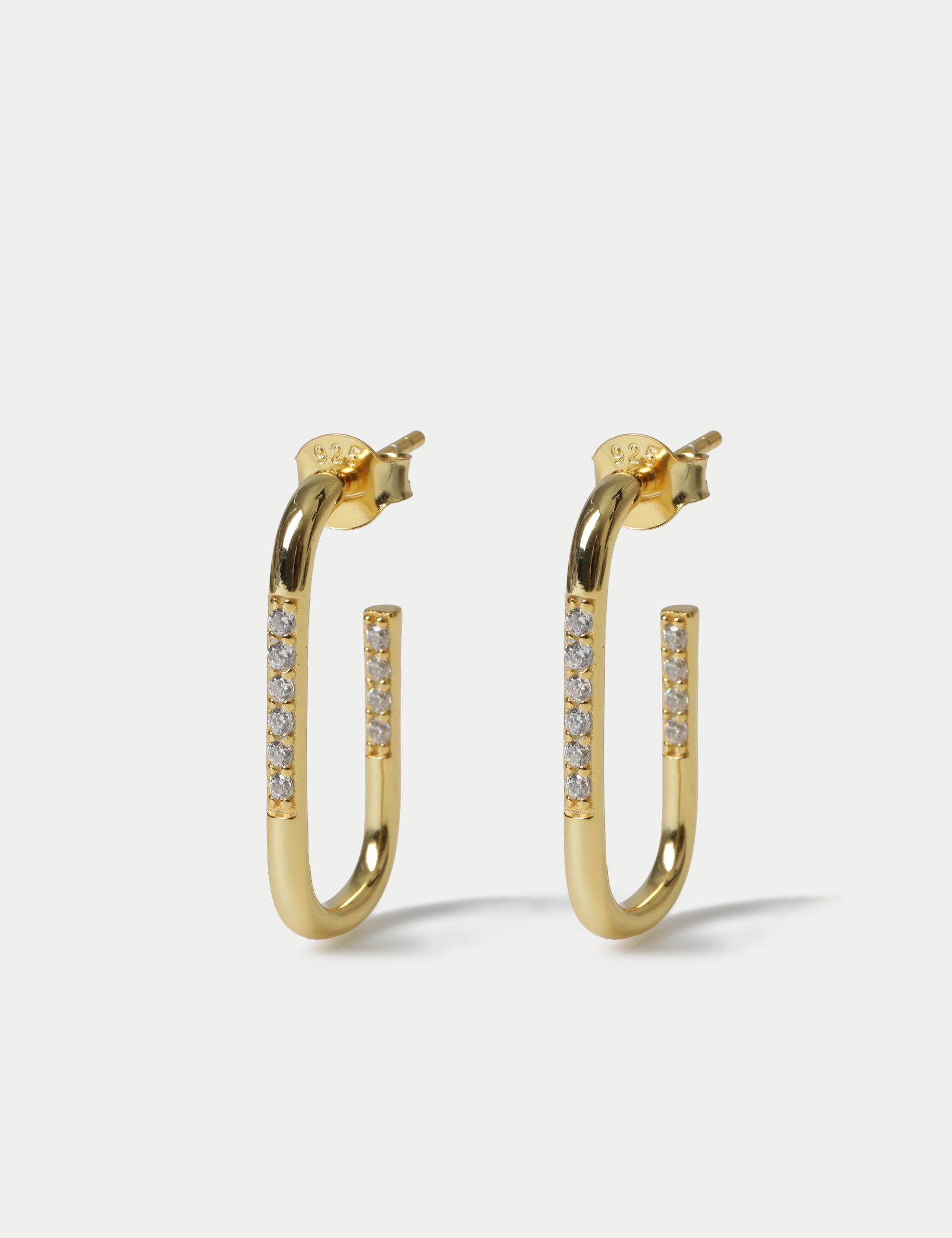 Gold plated sterling silver earrings, imported from the UK