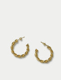 Sterling silver twist earrings 25mm, British brand