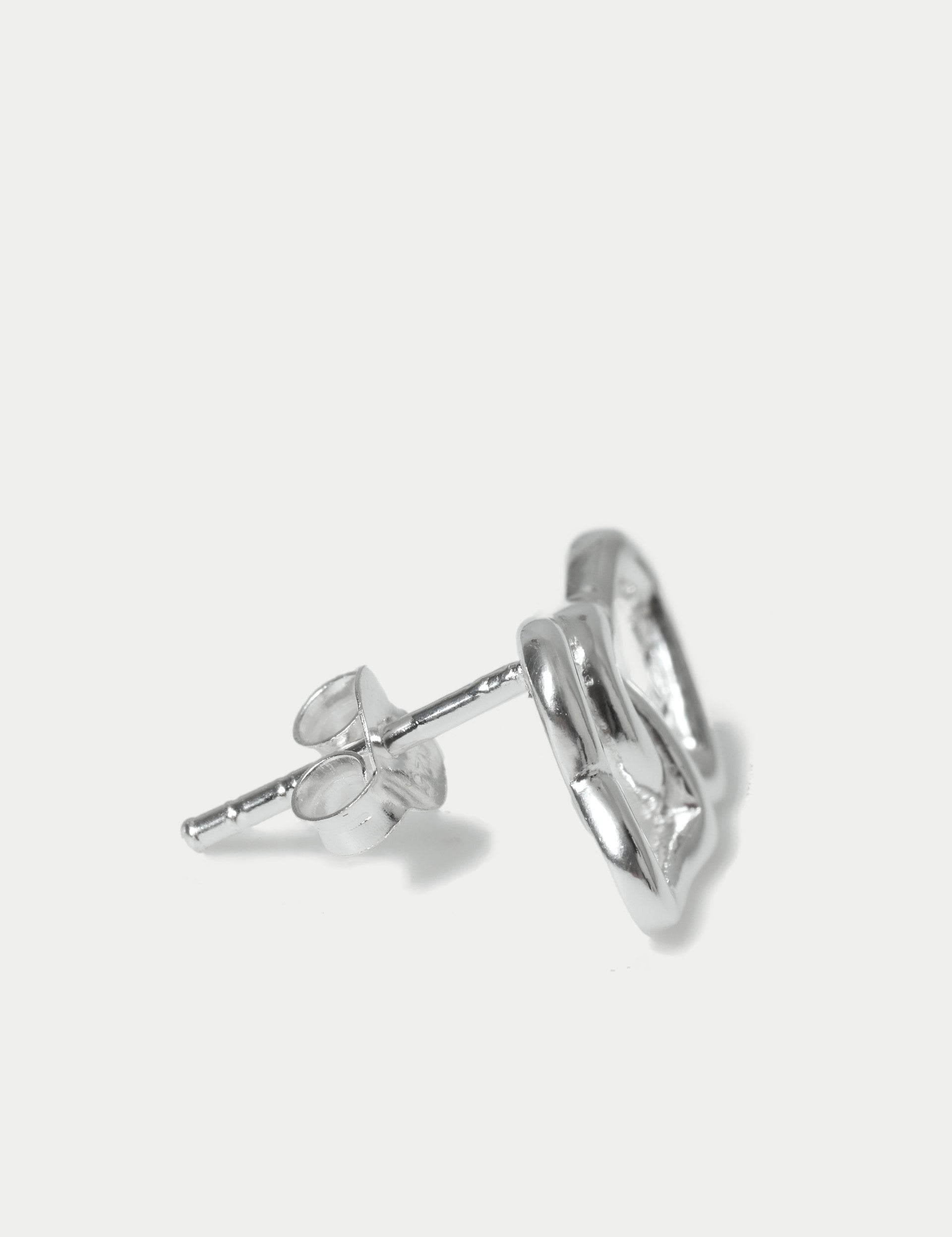 Sterling silver heart stud earrings available, UK version