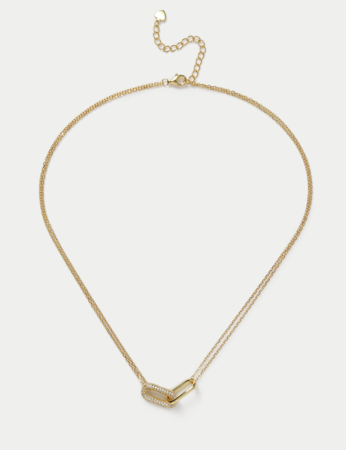 Gold plated necklace sterling silver 457mm - British product