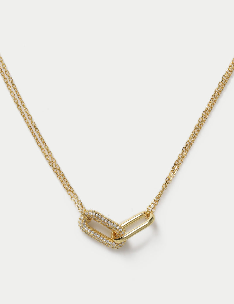Gold plated necklace sterling silver 457mm - British product