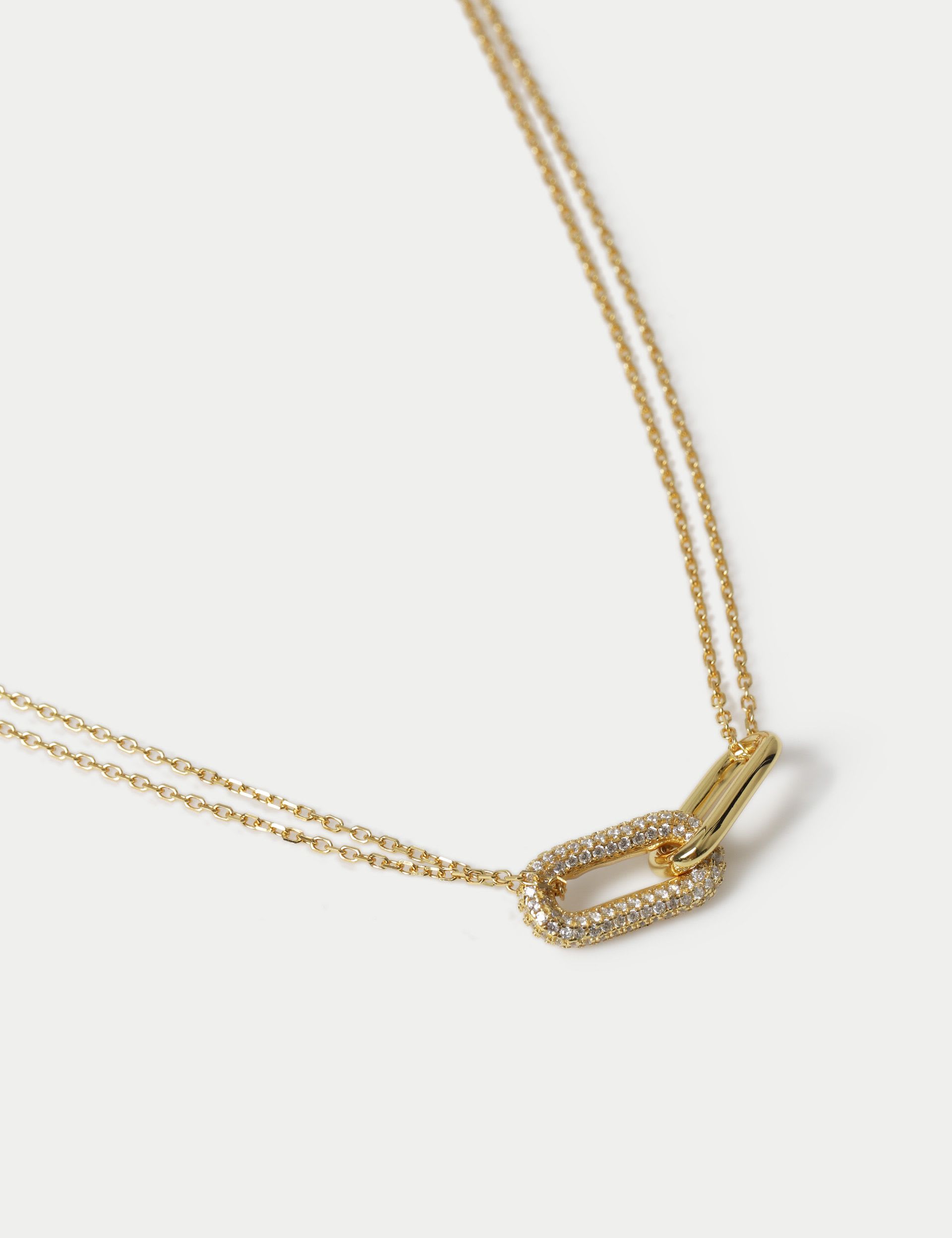 Gold plated necklace sterling silver 457mm - British product