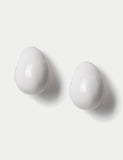 Enamel teardrop stud earrings with titanium posts, UK version