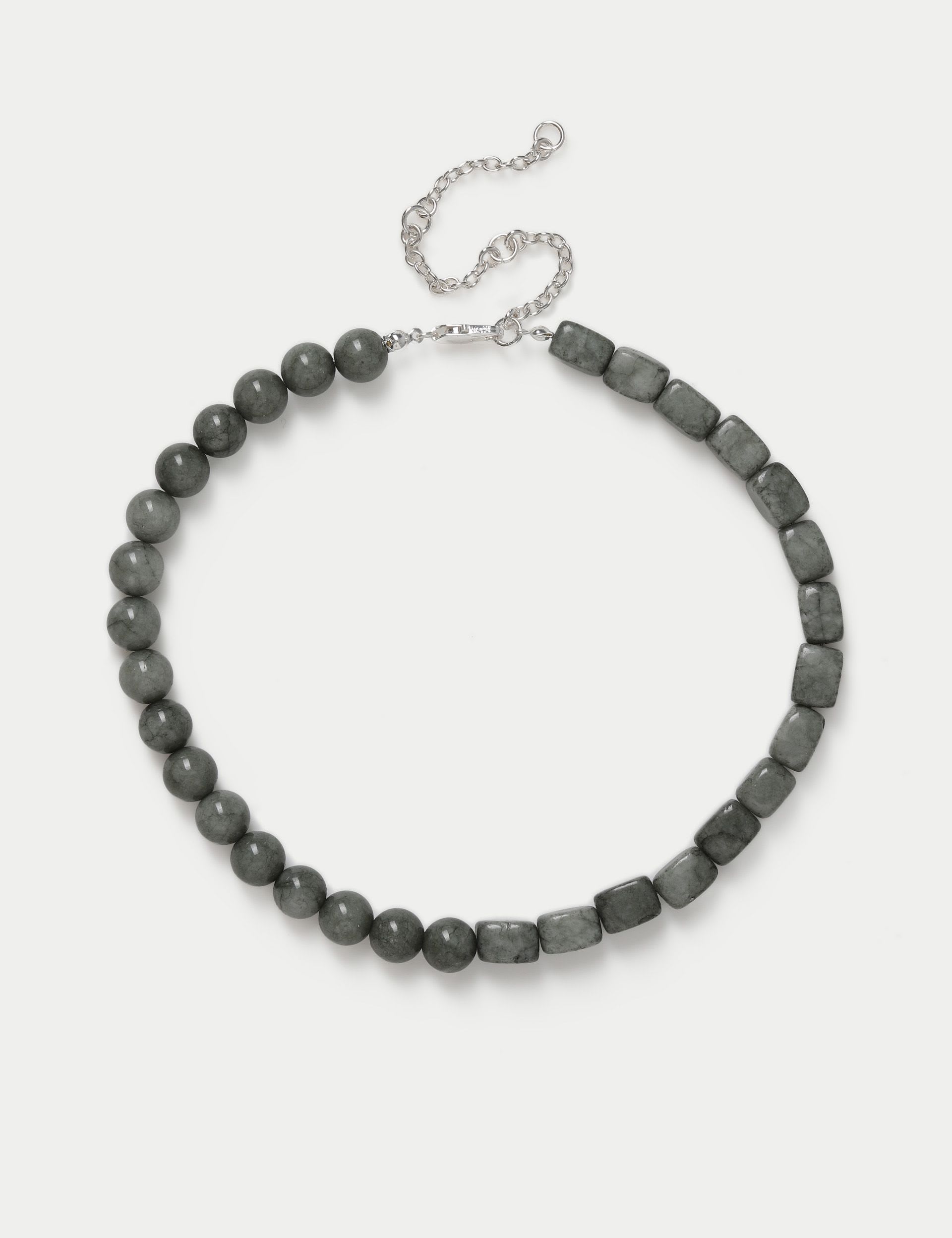 Natural stone tear drop necklace with 95% stone and metal clasp, imported from the UK