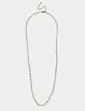 Gold tone long necklace with edge detail (British brand)