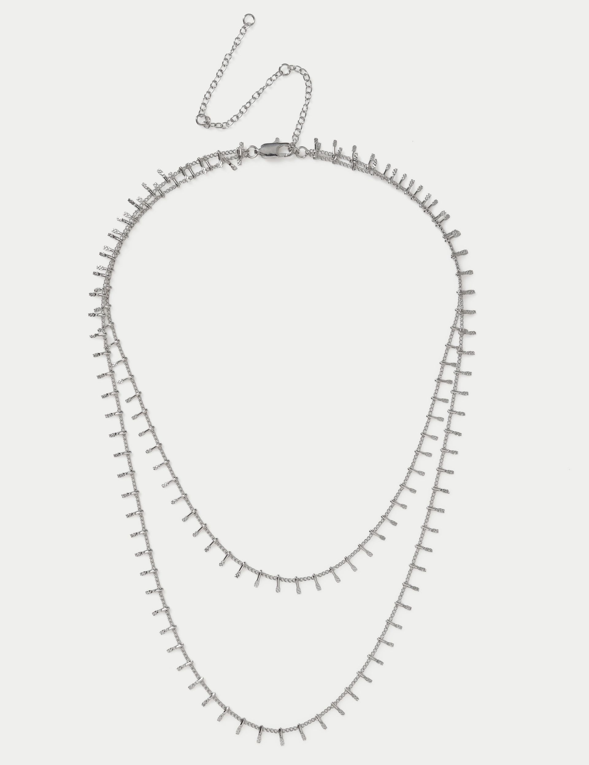 Small charm multirow necklace, imported from the UK