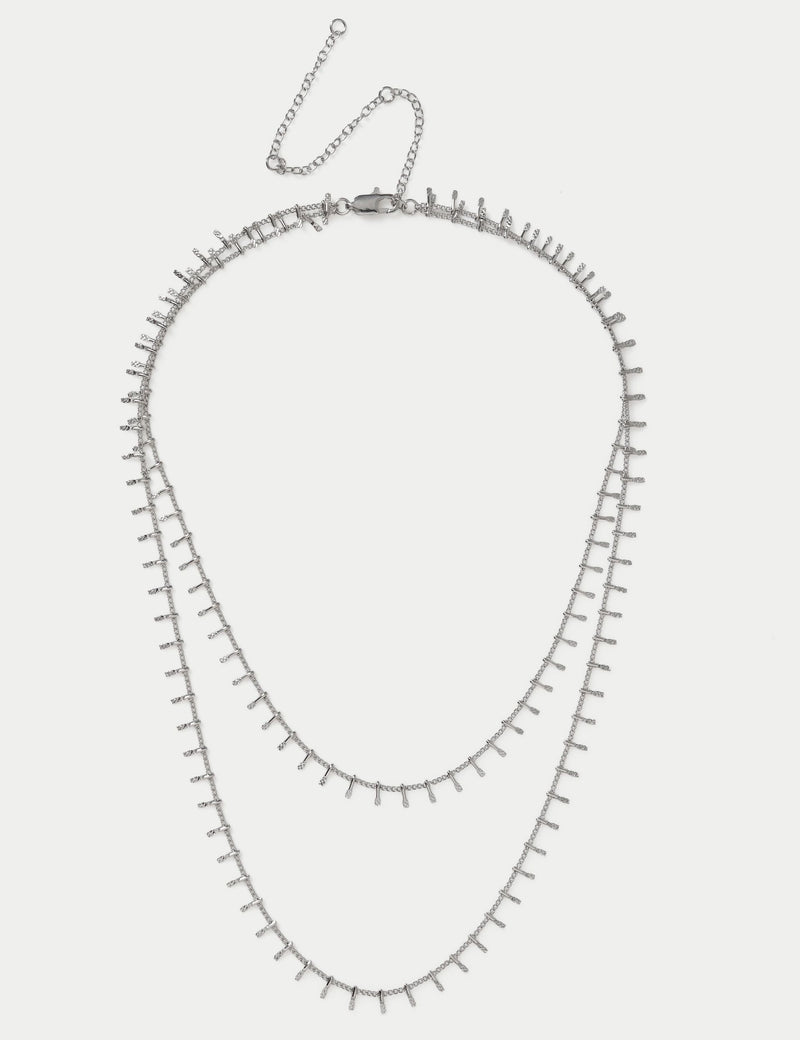 Small charm multirow necklace, imported from the UK