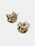 Swirl stud earrings 26mm metal (British brand)