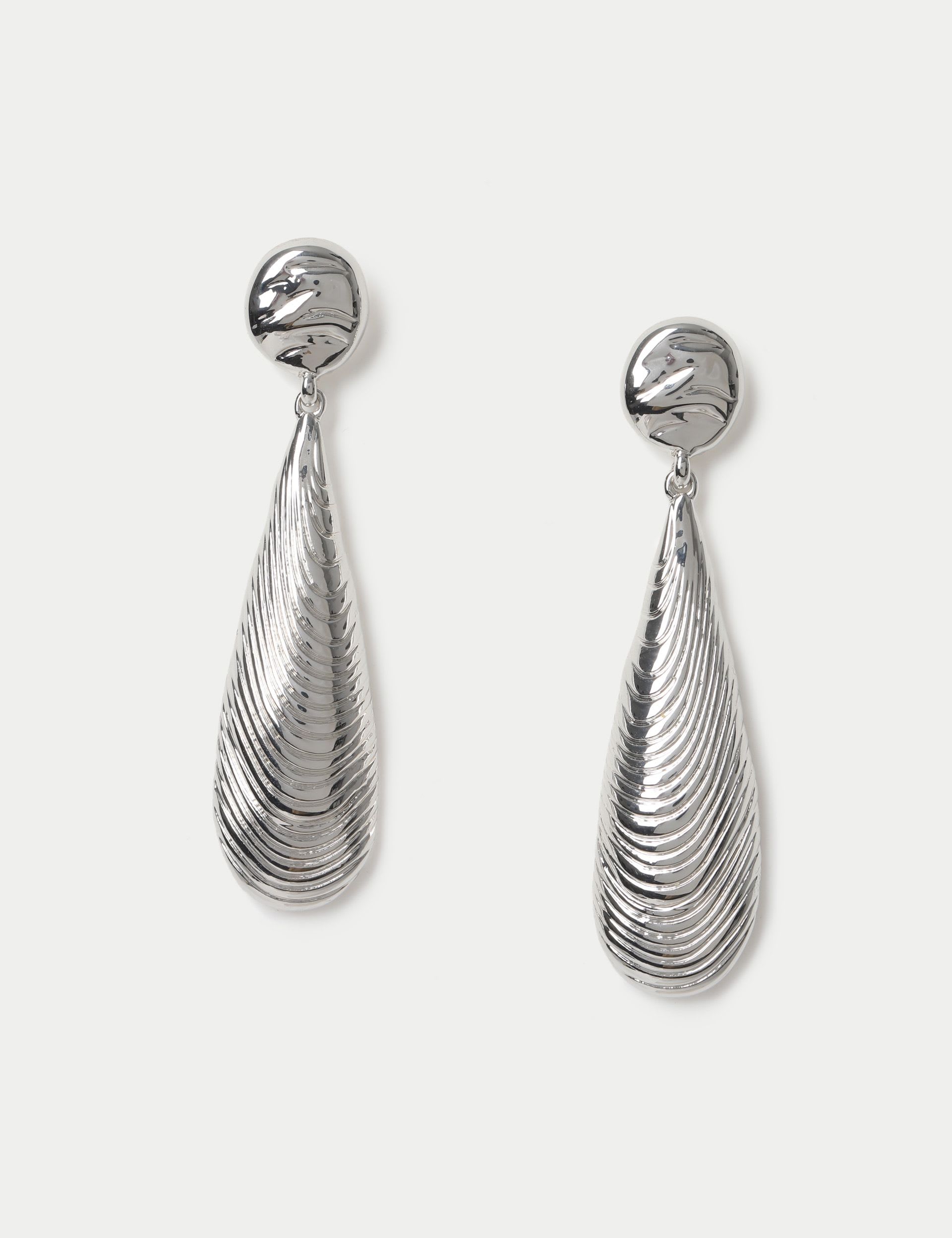 Shell Drop Earrings with 62mm stud in zinc alloy - British product