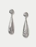 Shell Drop Earrings with 62mm stud in zinc alloy - British product