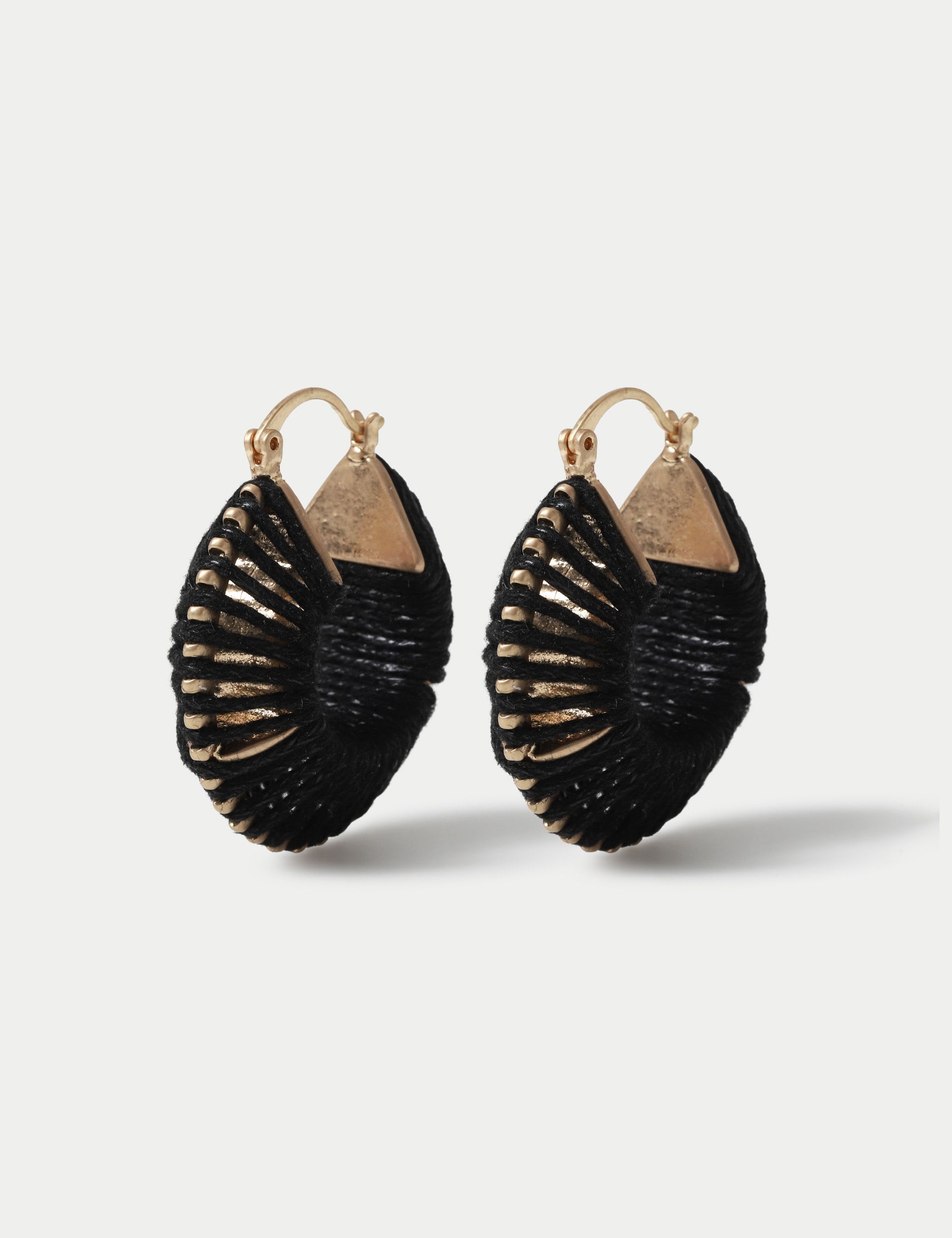 Woven wrapped hoop earrings, imported from the UK