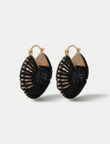 Woven wrapped hoop earrings, imported from the UK