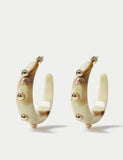 Maxi resin stud earrings, bold hoop style - British product