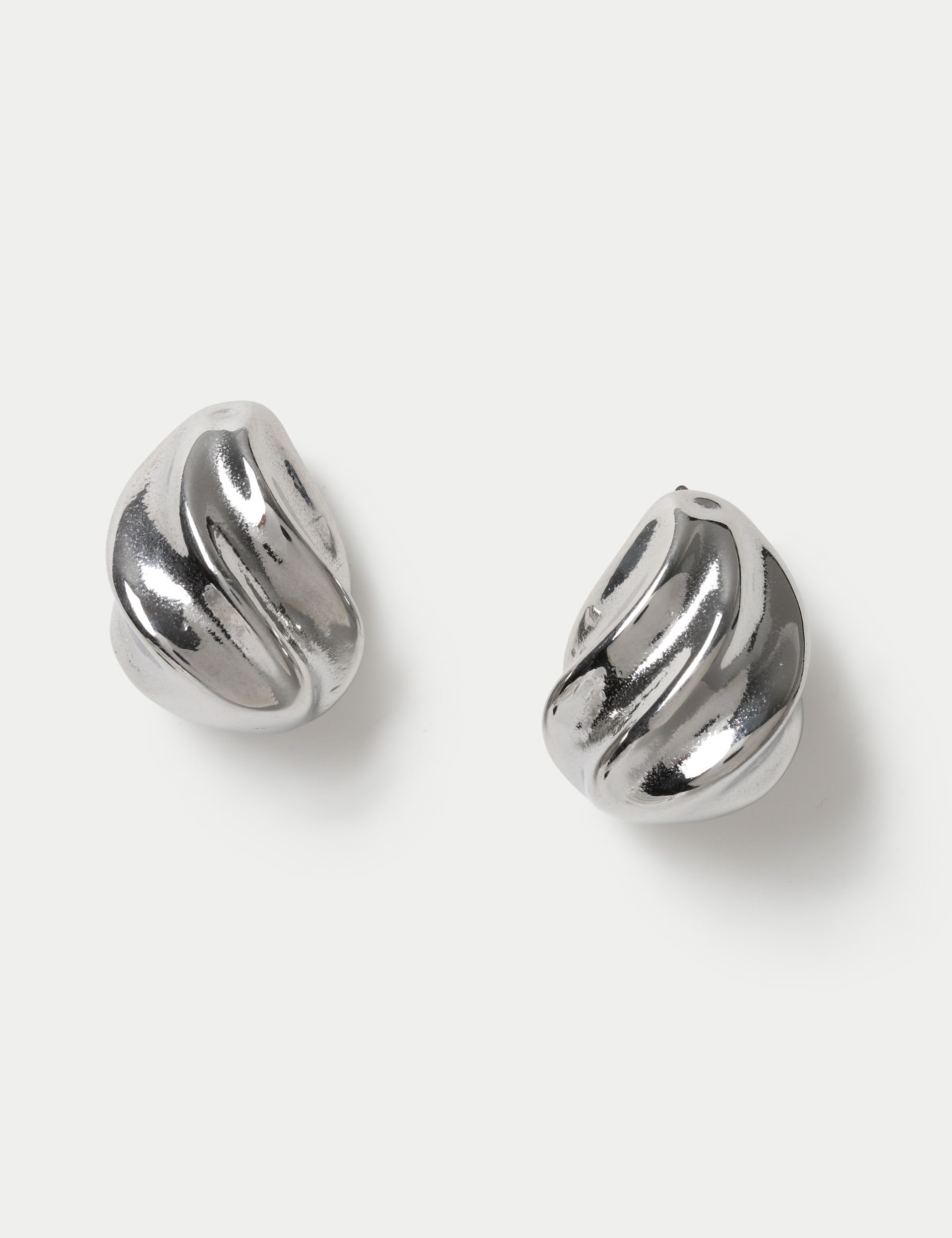 Stainless steel teardrop stud earrings (British brand)