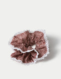 Pink paisley print scrunchie - British product