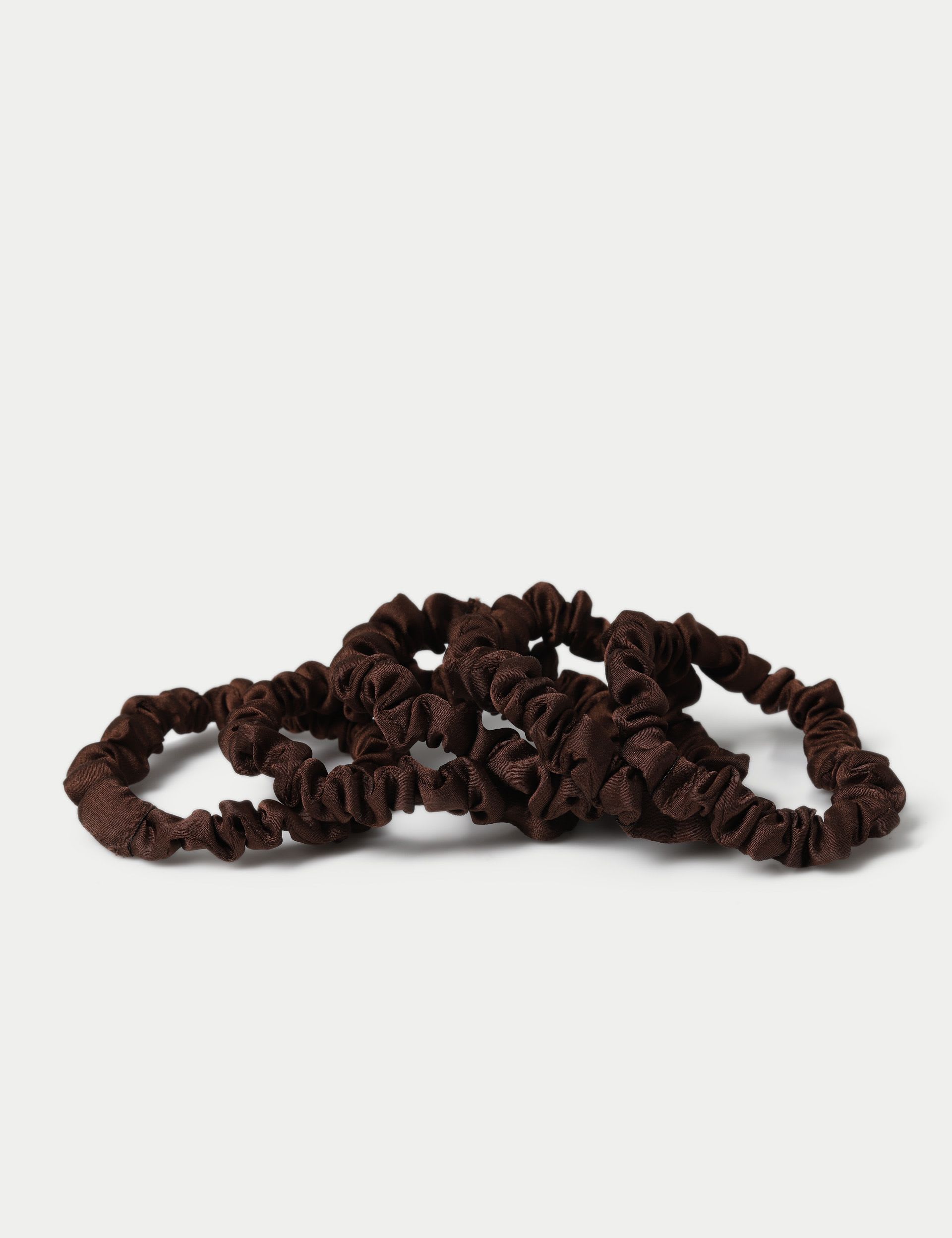 Set of 5 brown scrunchies, imported from the UK
